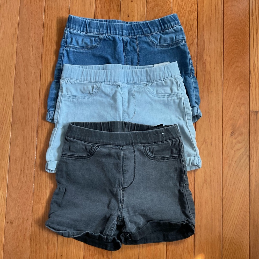 Black and blue, and light blue shorts for girls SIZE 6X